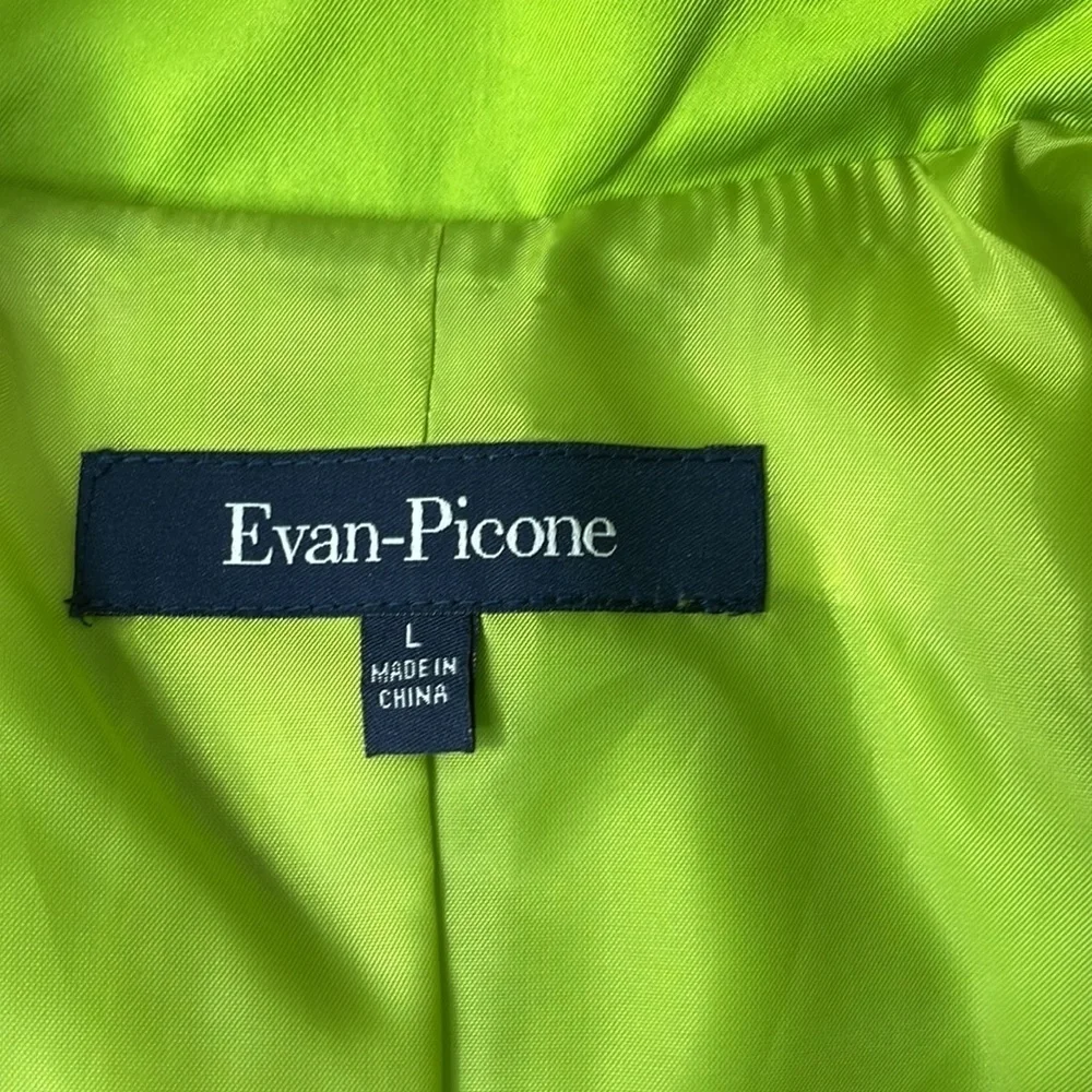 Even Picone Women’s Spring Lime Button Up Jacket, size Large - Picture 4 of 12